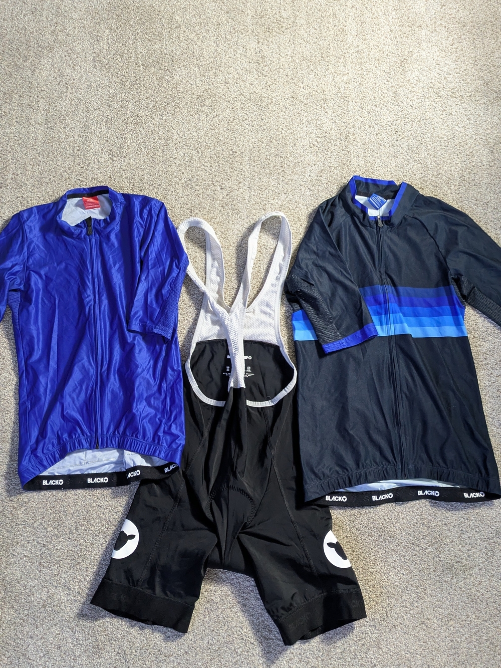 Black Sheep pro aero Cycling women’s 3pc Kit Jersey + Padded Bib Shorts Full Zip